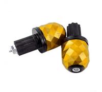 CNC Aluminum Handlebar End Diamond Ball Rotating CNC Aluminum(BWQ-016 Gold)