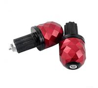 CNC Aluminum Handlebar End Diamond Ball Rotating CNC Aluminum(BWQ-016 Red)