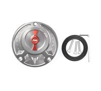 CNC aluminum keyless motorcycle accessories fuel gas tank cap cover/Fit for Yamaha MT-01 MT-03 mt07 MT-09 MT-10 mtmt125 Gas Fuel Tank(Silver Red Logo)
