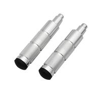 CNC Aluminum M8 Motorcycle Bike ATV Scooter Dirt Bike Footrests Foot Pegs Pedals Compatible With(Silver)