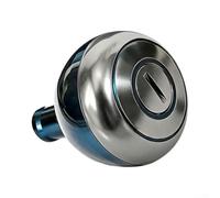 CNC Aluminum Reel Handle Knob for Spheros SW Blue | High-strength aluminum alloy, CNC machined precision, fits for stella SW and Saltiga IC300, blue silver finish