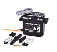 CNC Aluminum Shell 71KG Metal Gear Waterproof Digital Brushless Servo 8.4V with Servo Horn Kit for 1/8 1/10 Crawler RC Car RC Boat Robot DIY (Control Angle 360°)