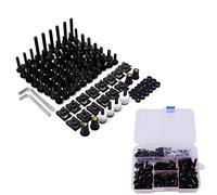 CNC Aluminum Universal Billet Complete Motorcycle Windscreen Fairing Bolts Kit Fastener Clip Bodywork Screws Nut For Dirt Bike Black