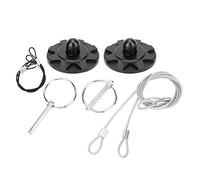 CNC Billet Aluminum Car Racing Sport Bonnet Hood Pin Lock Latch Accessory Kit Durable Easy Installation for Muscle Car Enthusiasts Silver and Black Pair