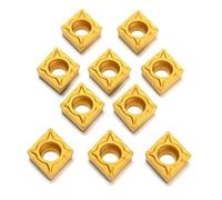 CNC Carbide Insert Cutters 10pcs CCMT060204-HM YBC251 Insert Titanium Coated Cutter