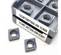CNC Carbide Insert Cutters 10pcs CCMT09T304 CCMT09T308 SM IC907 IC908 Insert Internal Turning Tool CNC Metal Lathe High-Quality Inserts(CCMT09T308 SM IC907)