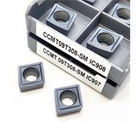 CNC Carbide Insert Cutters 10pcs CCMT09T304 CCMT09T308 SM IC907 IC908 Insert Internal Turning Tool CNC Metal Lathe High-Quality Inserts(CCMT09T308 SM IC908)