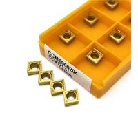 CNC Carbide Insert Cutters 10pcs Insert CCMT060204 VP15TF CCMT 060204 UE6020 US735 Turning Tools for Stainless Steel CNC Lathe Cutter Blade Plate(CCMT060204 UE6020)