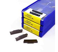 CNC Carbide Insert Cutters 10pcs Inserts ZTED02503 ZTFD0303 ZTGD0404 ZTHD0504 MG YBG202 Double End Cutting Grooving Blade CNC Lathe Cutter Turning Tool(ZTHD0504-MG YBG202)