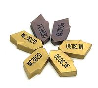 CNC Carbide Insert Cutters SP200 SP300 SP400 PC9030 NC3020 NC3030 Slotted Inserts Parting and Grooving Metal Tool Lathe Turning Tool(SP400 NC3020)