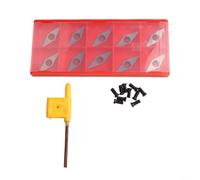 CNC Carbide Tips Inserts, 10Pcs Carbide Cutter Inserts 10 * 30mm With Screws, For Wood Lathe Turning Tool, For Lathe Turning Machine