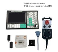 CNC Controller, CNC Offline Controller SMC5-5-N-N 5 axis Set 500KHz Motion Control System with 6 axis Emergency Stop Hand Wheel,Compatibility(5Axis with Handwheel)