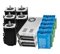 CNC Controller Kit 5 Axis with Closed Loop Stepper Motor Kit Nema 23 DSP Easy Servo 2 Nm 1000 Line Encoder Stepper Motor 1000 rpm, 24-80 V DC Steping Driver 350 W Power Supply