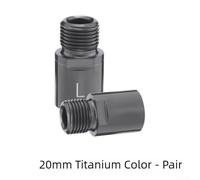 CNC Cutting Chrome-Molybdenum Steel Mountain Road Bicycle Pedal Extender Crank Extension Bike Axle Lengthening Accessory Increases Spacing 20mm(grey)