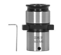 CNC Drill Bits Chuck Adapter, Carbon Steel Lathe Chuck, 30mm OD Wood Lathe Chuck Round Die Chuck with Hex Wrench, Drill Chuck for Impact Driver