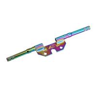 CNC flashing light support rear, with internal thread M8, Rainbow anodized, Ø10mm - for Simson S50, S51, S70