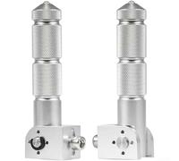 CNC Folding Foot Pegs Aluminum Alloy for Motorcycle(Silver)