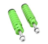 CNC Foot Pegs Universal M8 8mm Foot Rests Peg Pedals Peg Motocross Rearset Rear Sets Wide Footpegs(Green)