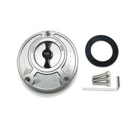 CNC Fuel Gas Tank Cap Cover Aluminum Keyless Motorcycle Accessories All years/Fit For Yamaha FZ6 FZ6R FZ1 R1 R6 R6S Gas Fuel Tank(Sliver Black)