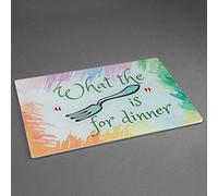 CNC Group Novelty Printed Funny Chopping Board What the FORK Is For Dinner The For Kitchen Lovers 20cm x 28cm