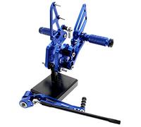 CNC GSXR600 06-10 Motorcycle Rearset Foot Pegs Rear Set Footrests Fully Adjustable Foot Boards Compatible with GS-X-R GSXR 600 750 GSXR600 GSXR750 GSX-R600 GSX-R750 2006-2010 Blue