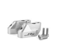 CNC Handlebar Clamp Motorcycle Handlebar Riser for BMW R1200RS 2015-2020 R1250RS 2019-2021 Handlebar Risers Clamp Height Up Adapters Lifting Bracket(Silver 2)