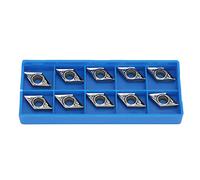 CNC Inserts Blade Cutter Lathe Turning Tool High Hardness Wear Resistant Carbide Inserts for Aluminum Alloy Copper Non Ferrous Metals 10pcs Silver