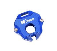 CNC key shell For HON@&DA & NX500 NX 500 N X500 500X Motorcycle CNC Accessories Key Cover Case Shell Keychain Keyring Chain(Key cover Blue)