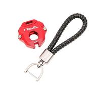 CNC key shell For HON@&DA Rebel CM1100 REBEL 1100 1100T DCT 2021-2023 Motorcycle CNC Accessories Key Cover Case Shell Keychain Keyring Chain(1Set K101 Red)