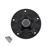 CNC Keyless Motorcycle Fuel Gas Tank Cap Cover For GSXR 600 750 1000 GSXS750 GSXS1000 HAYABUSA GSX1300R SV650 SV1000 Fuel Tank Cap(Black)