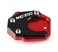 CNC Kickstand Foot Side Stand Extension Pad Support Plate Enlarge Stand FOR NC700S NC700X 2012-2015 Enlarge Pad Kickstand Extension Foot Plate Pad(Red FOR NC700)