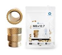 CNC KITCHEN Original Thread Insert for 3D Printing, M8 x 12.7, Pack of 20, Lead and Cadmium Free