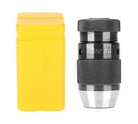 CNC Lathe Drill Chuck Self Tightening JT33 Mount Carbon Steel 1/32 to 1/2 Inch Precision Drill Bit Adapter for High Accuracy Machining Metalworking