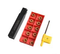 CNC Lathe Tool Holder SRDPN1616H10 with 10 RPMT1003MO Carbide Indexable Inserts, 16 x 16 mm Shank for Half and Fine Machining on the Lathe
