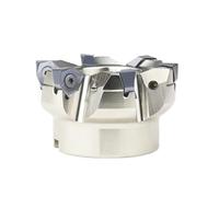 CNC Lathe Tool MFWN90 Degree Double Sided Hexagonal Heavy Cutting Milling Cutterhead Forward and Reverse Face Cutterhead(900-50-22-4T-Left)