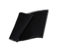 CNC Machine Tool Organ Guard - Flexible Flat Accordion Bellows Cover, Black 3-Proof Fabric, 130-300mm Width Options(265mm)