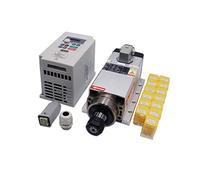 CNC Machine Tool Spindle CE 2200w 2.2kw 24000RPM ER20 Air Cooling Spindle Motor VFD 13 Pcs ER20 Collets（1-13mm）(3,220)