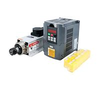 CNC Machine Tool Spindle CE 2200w 2.2kw 24000RPM ER20 Air Cooling Spindle Motor VFD 13 Pcs ER20 Collets（1-13mm）(2,220)