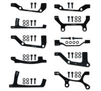 CNC Machined Aluminium Disc Brake Adapter Mount For Electric MTB PM IS Interface 140 160 180 203Mm Disc Caliper Base Set Black(A05-FR203)