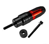 CNC Machined Aluminum Exhaust Pipe Crash Bar for Motorcycles Offering Front Fork Coverage and Crash Resistance (Red)