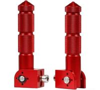 CNC machined Aluminum, Foldable Save Space, fits Motorcycle Scooter, Black red Finish, 9mm Thread Hole(Red)