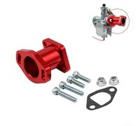 CNC-Machined Intake Manifold Adapter for VM22 PZ19 PZ26 Carburetors Carb-to-Engine Connector Metal Interface for Vintage Engine Setups (red)