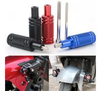 CNC Machined Motorcycle Mudguard Spotlight Bracket 2 Pack for LED Headlight and Fog Light Support M6 M8 Mounting (Blue)