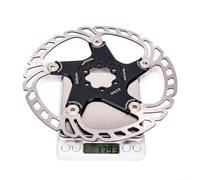 CNC Machined Mountain Bike Disc Brake Rotors with Floating Technology Stainless Steel and Aluminum Alloy Construction for 44mm Hub Mounting (Black 140mm)
