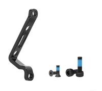CNC Machined Post Mount Adapter for 180mm for rotor CNC Machined | for heavy-duty 180mm adapter, anodized black finish, compatible with hydraulic brakes, includes mounting hardware, (160MM)