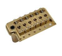 CNC Machined Ultra 52.5mm Brass 6 Screws Guitar Tremolo Bridge for PRS Style Knife Edge for ST Guitar Black Gold Chrome Color(Gold)