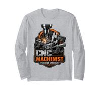 CNC Machinist Precision Specialist Industrial Engineering Long Sleeve T-Shirt