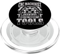 CNC Machinist Yesterday's Drawings Today's Tools PopSockets PopGrip for MagSafe
