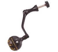 CNC Metal Rocker Arm Spinning Reel Handle with Bearing and Round Knob, Hexagonal Power Handle, Gold Accents, Easy Install, High Sensitivity Replacement Fishing Reel Handle for D 5000/7000