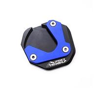 CNC Motorcycle Accessories Side Stand Extension Kickstand Pad For Transalp 750 XL750 2023 2024 2025 Anti-skid Base Enlarge Support Plate(BLUE 1)